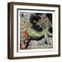 Somaprabha and a Celestial Nymph Listening to Music-null-Framed Art Print