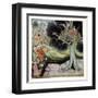 Somaprabha and a Celestial Nymph Listening to Music-null-Framed Art Print