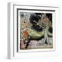 Somaprabha and a Celestial Nymph Listening to Music-null-Framed Art Print