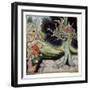 Somaprabha and a Celestial Nymph Listening to Music-null-Framed Art Print