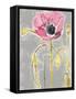 Somber Poppy 3 - Gray-Megan Swartz-Framed Stretched Canvas