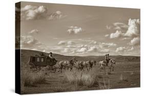 Sombrero Stagecoach-Barry Hart-Stretched Canvas