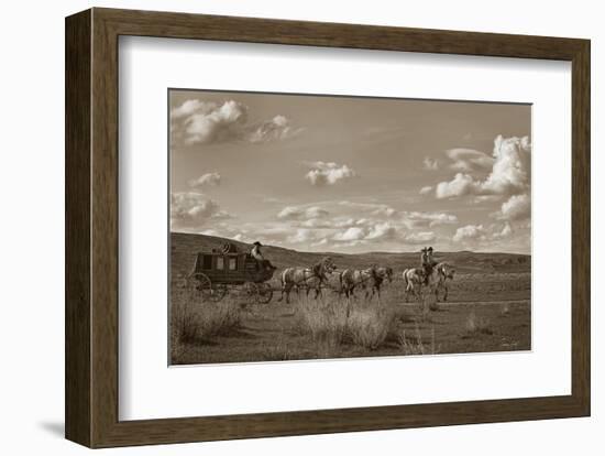 Sombrero Stagecoach-Barry Hart-Framed Art Print