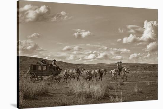 Sombrero Stagecoach-Barry Hart-Stretched Canvas