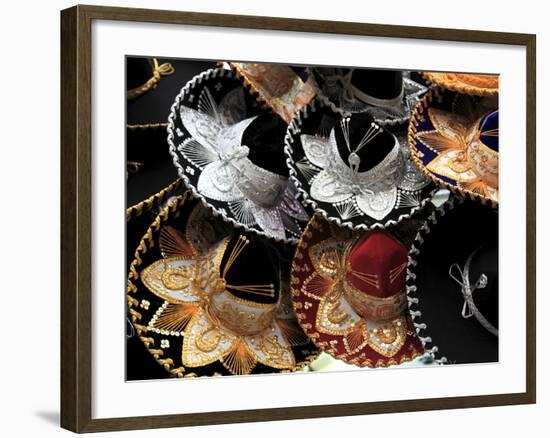 Sombreros, Municipal Market, Oaxaca City, Oaxaca, Mexico, North America-Wendy Connett-Framed Photographic Print