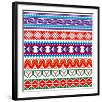 Some Ancient American Pattern-Sateda-Framed Art Print