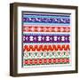 Some Ancient American Pattern-Sateda-Framed Art Print