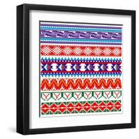 Some Ancient American Pattern-Sateda-Framed Art Print