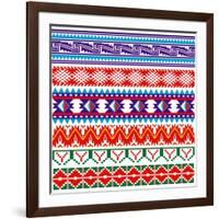 Some Ancient American Pattern-Sateda-Framed Art Print