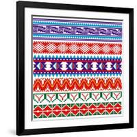 Some Ancient American Pattern-Sateda-Framed Art Print