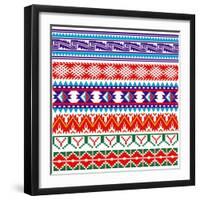 Some Ancient American Pattern-Sateda-Framed Art Print