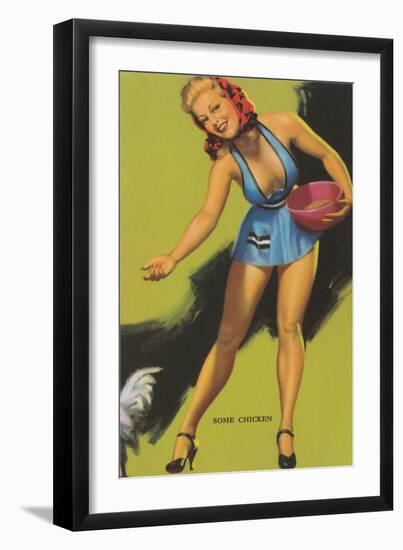 Some Chicken, Cheesecake-null-Framed Art Print