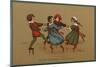 Some Children in Varied Costumes Play Ring-A-Ring O'Roses-null-Mounted Art Print