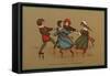 Some Children in Varied Costumes Play Ring-A-Ring O'Roses-null-Framed Stretched Canvas