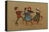 Some Children in Varied Costumes Play Ring-A-Ring O'Roses-null-Stretched Canvas