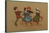 Some Children in Varied Costumes Play Ring-A-Ring O'Roses-null-Stretched Canvas