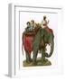 Some Children Take a Ride on an Elephant-null-Framed Art Print