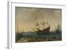 Some East Indiamen Offshore-Hendrik Cornelisz Vroom-Framed Art Print