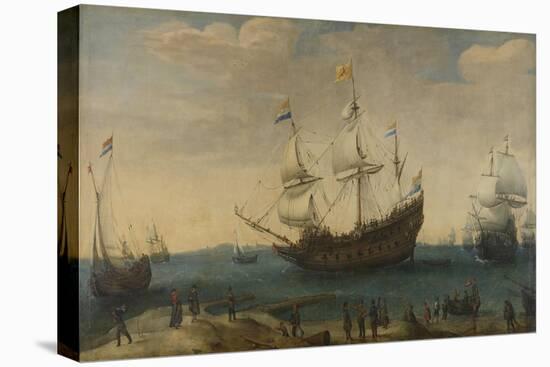 Some East Indiamen Offshore-Hendrik Cornelisz Vroom-Stretched Canvas