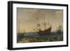 Some East Indiamen Offshore-Hendrik Cornelisz Vroom-Framed Art Print