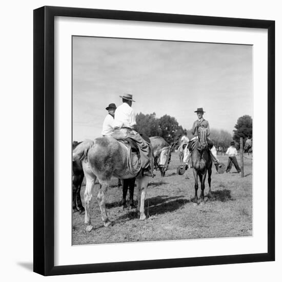 Some Gauchos on Horseback-Walter Mori-Framed Premium Giclee Print