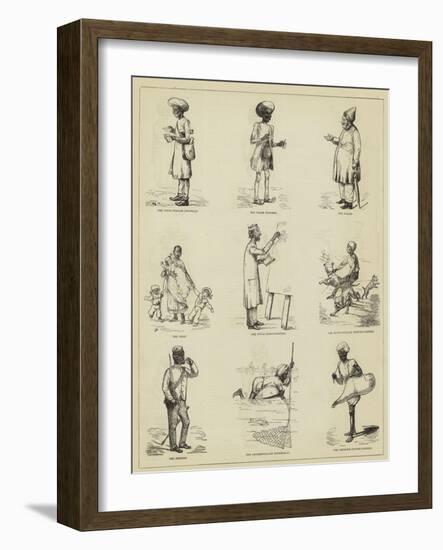 Some Humorous Indian Types-null-Framed Giclee Print