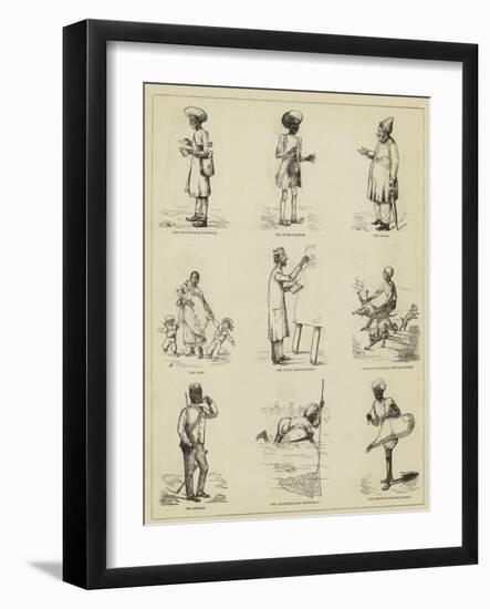 Some Humorous Indian Types-null-Framed Giclee Print