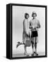 SOME LIKE IT HOT, 1958 directed by BILLY WILDER Tony Curtis and Jack Lemmon (photo)-null-Framed Stretched Canvas