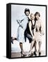 SOME LIKE IT HOT, from left: Tony Curtis, Evelyn Moriarty (Marilyn Monroe's stand-in), Jack Lemmon-null-Framed Stretched Canvas