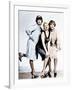 SOME LIKE IT HOT, from left: Tony Curtis, Evelyn Moriarty (Marilyn Monroe's stand-in), Jack Lemmon-null-Framed Photo