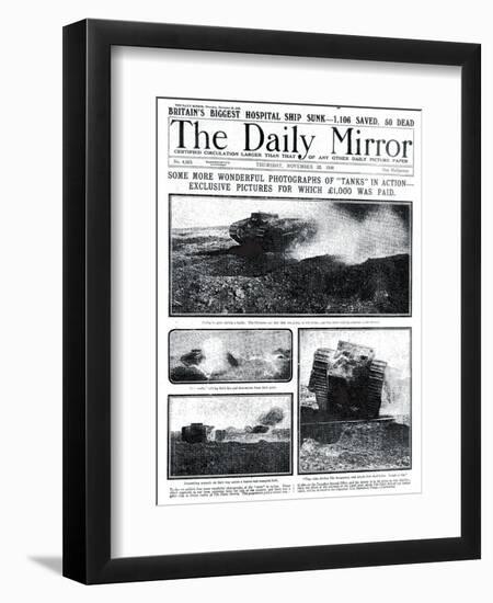 Some More Wonderful Photographs of Tanks in Action, 1000 Pounds was Paid for Exclusive Pictures-null-Framed Premium Photographic Print