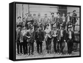 Some of 100 Italian and Slavic Coal Miners Arrested Following a Strike Riot, 1915-null-Framed Stretched Canvas