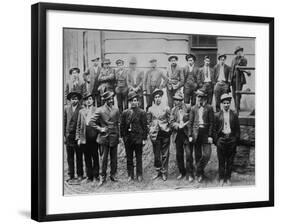 Some of 100 Italian and Slavic Coal Miners Arrested Following a Strike Riot, 1915-null-Framed Photo