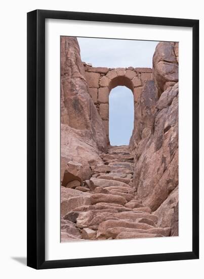 Some of the 3750 Steps of Repentance with an Archway on the Route to the Summit of Mount Sinai-null-Framed Giclee Print