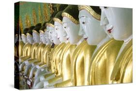 Some of the 45 Buddha Images Found at a Crescent-Shaped Colonnade at Umin Thounzeh on Sagaing Hill-Lee Frost-Stretched Canvas