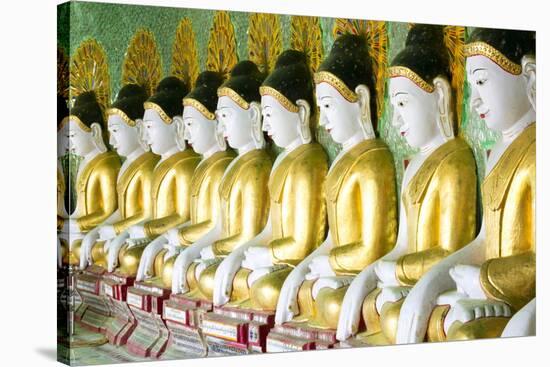 Some of the 45 Buddha Images Found at a Crescent-Shaped Colonnade at Umin Thounzeh on Sagaing Hill-Lee Frost-Stretched Canvas