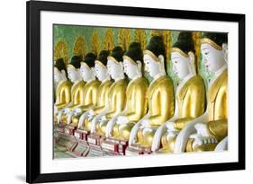 Some of the 45 Buddha Images Found at a Crescent-Shaped Colonnade at Umin Thounzeh on Sagaing Hill-Lee Frost-Framed Photographic Print