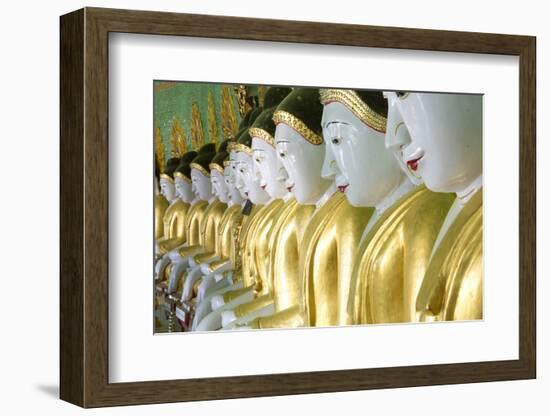 Some of the 45 Buddha Images Found at a Crescent-Shaped Colonnade at Umin Thounzeh on Sagaing Hill-Lee Frost-Framed Photographic Print