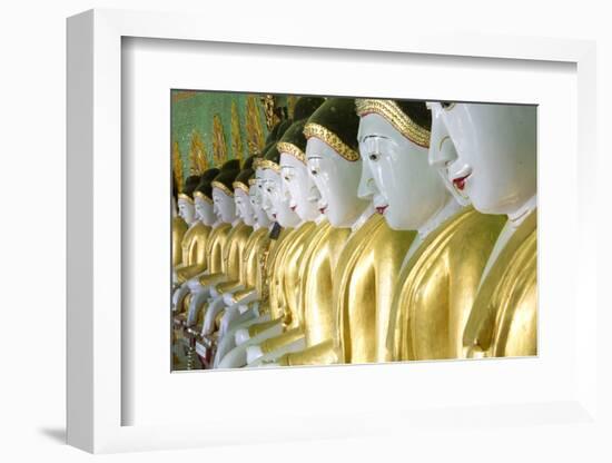 Some of the 45 Buddha Images Found at a Crescent-Shaped Colonnade at Umin Thounzeh on Sagaing Hill-Lee Frost-Framed Photographic Print