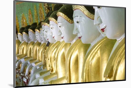 Some of the 45 Buddha Images Found at a Crescent-Shaped Colonnade at Umin Thounzeh on Sagaing Hill-Lee Frost-Mounted Photographic Print