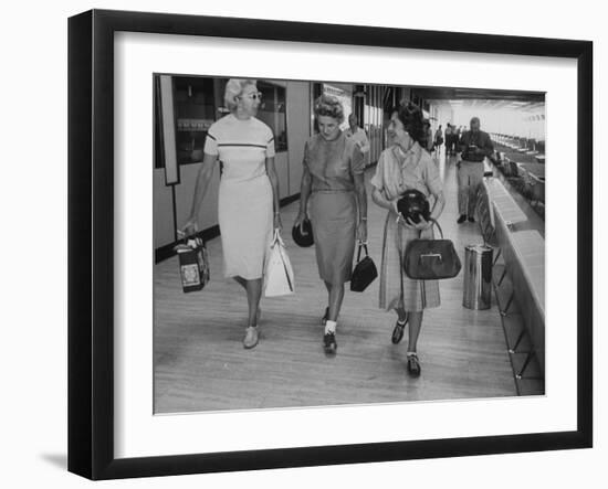 Some of the Bloomfield Hills Society Women Who Bowls in a League-null-Framed Photographic Print