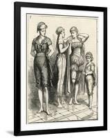 Some of the Costumes Worn by Ladies at a Swimming Competition in London-null-Framed Art Print
