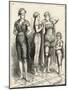 Some of the Costumes Worn by Ladies at a Swimming Competition in London-null-Mounted Art Print