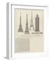 Some of the Designs for the Great Tower in London Proposed by Sir Edward Watkin, Mp-null-Framed Giclee Print