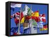 Some of the Flags of the European Union, La Defense, Paris, France, Europe-Neale Clarke-Framed Stretched Canvas