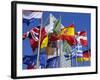 Some of the Flags of the European Union, La Defense, Paris, France, Europe-Neale Clarke-Framed Photographic Print