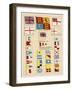 Some of the Signal Flags of Royal Navy Including the Royal Standard White Ensign Union Jack-null-Framed Photographic Print