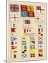 Some of the Signal Flags of Royal Navy Including the Royal Standard White Ensign Union Jack-null-Mounted Photographic Print