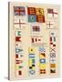 Some of the Signal Flags of Royal Navy Including the Royal Standard White Ensign Union Jack-null-Stretched Canvas