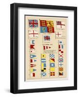 Some of the Signal Flags of Royal Navy Including the Royal Standard White Ensign Union Jack-null-Framed Photographic Print